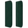 Tête de lit avec oreilles Vert foncé 203x16x78/88 cm Velours 627167627167