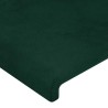 Tête de lit avec oreilles Vert foncé 203x16x78/88 cm Velours 627167627167