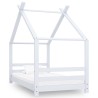 Cadre de lit d'enfant Blanc Bois de pin massif 80x160 cm 627168627168