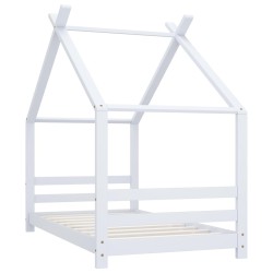 Cadre de lit d'enfant Blanc Bois de pin massif 80x160 cm 627168627168