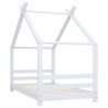 Cadre de lit d'enfant Blanc Bois de pin massif 80x160 cm 627168627168