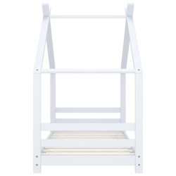Cadre de lit d'enfant Blanc Bois de pin massif 80x160 cm 627168627168