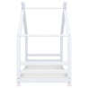 Cadre de lit d'enfant Blanc Bois de pin massif 80x160 cm 627168627168