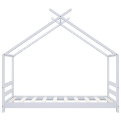 Cadre de lit d'enfant Blanc Bois de pin massif 80x160 cm 627168627168