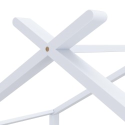 Cadre de lit d'enfant Blanc Bois de pin massif 80x160 cm 627168627168