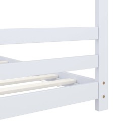 Cadre de lit d'enfant Blanc Bois de pin massif 80x160 cm 627168627168