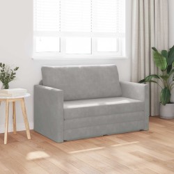 Canapé-Lit Gris clair 124 x 71 x 78 cm Velours 627169627169