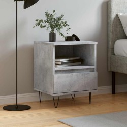 Table de chevet gris béton 40x35x50 cm bois d’ingénierie 627172627172