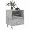 Table de chevet gris béton 40x35x50 cm bois d’ingénierie 627172627172