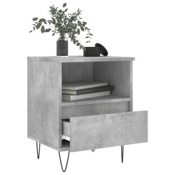 Table de chevet gris béton 40x35x50 cm bois d’ingénierie 627172627172