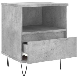 Table de chevet gris béton 40x35x50 cm bois d’ingénierie 627172627172