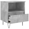 Table de chevet gris béton 40x35x50 cm bois d’ingénierie 627172627172