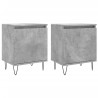 Tables de chevet 2 pcs gris béton 40x30x50 cm bois d'ingénierie 627179627179
