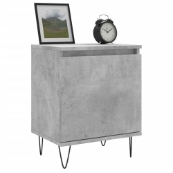 Tables de chevet 2 pcs gris béton 40x30x50 cm bois d'ingénierie 627179627179