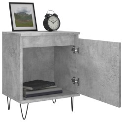 Tables de chevet 2 pcs gris béton 40x30x50 cm bois d'ingénierie 627179627179