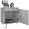 Tables de chevet 2 pcs gris béton 40x30x50 cm bois d'ingénierie 627179627179