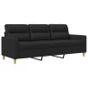 Canapé à 3 places Noir 180 cm Tissu 627184627184
