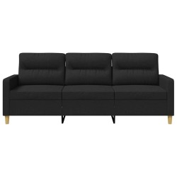 Canapé à 3 places Noir 180 cm Tissu 627184627184