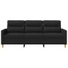 Canapé à 3 places Noir 180 cm Tissu 627184627184