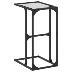 Table d'appoint avec verre transparent 40x30x61,5 cm acier 627185627185