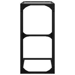 Table d'appoint avec verre transparent 40x30x61,5 cm acier 627185627185