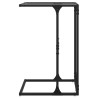 Table d'appoint avec verre transparent 40x30x61,5 cm acier 627185627185
