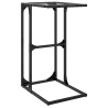 Table d'appoint avec verre transparent 40x30x61,5 cm acier 627185627185