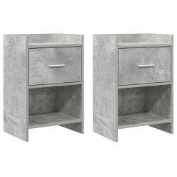 Tables de chevet 2 pcs Gris béton 40 x 30 x 60 cm 627187627187