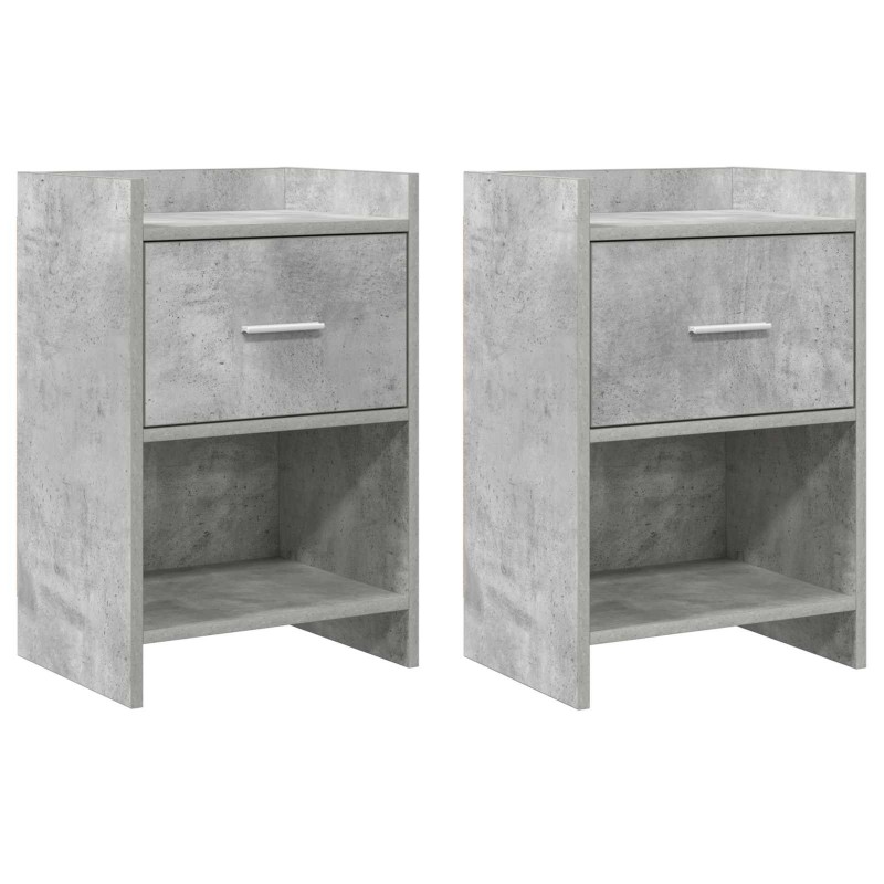 Tables de chevet 2 pcs Gris béton 40 x 30 x 60 cm 627187627187