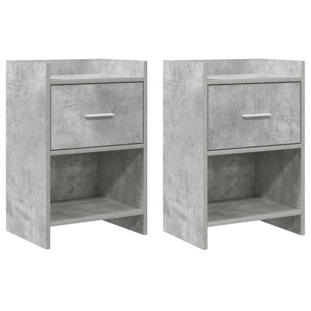 Tables de chevet 2 pcs Gris béton 40 x 30 x 60 cm 627187627187