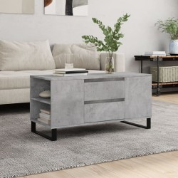Table basse gris béton 102x44,5x50 cm bois d'ingénierie 627192627192