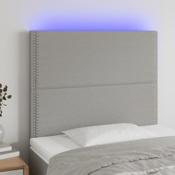Tête de lit à LED Gris clair 90x5x118/128 cm Tissu 627193627193