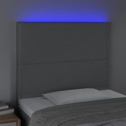 Tête de lit à LED Gris clair 90x5x118/128 cm Tissu 627193627193