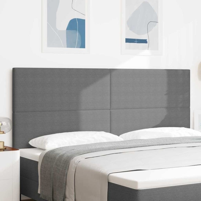 Tête de lit Gris clair 200 cm Tissu en velours côtelé 627197627197