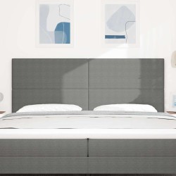 Tête de lit Gris clair 200 cm Tissu en velours côtelé 627197627197