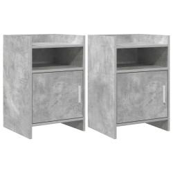 Tables de chevet 2 pcs Gris béton 40 x 36 x 60 cm 627199627199