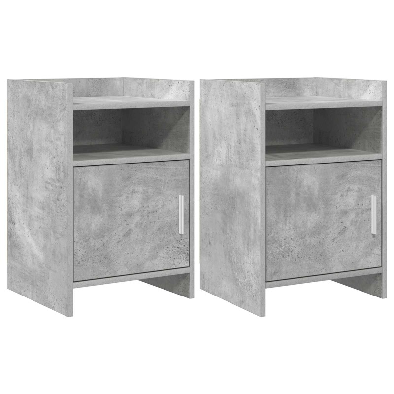 Tables de chevet 2 pcs Gris béton 40 x 36 x 60 cm 627199627199