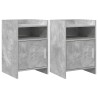 Tables de chevet 2 pcs Gris béton 40 x 36 x 60 cm 627199627199