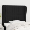 Tête de lit avec oreilles Noir 103x23x118/128 cm Tissu 627214627214