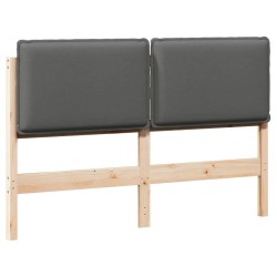 Tête de lit capitonnée Gris Naturel et Clair Pin massif 627220627220