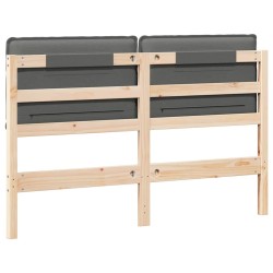 Tête de lit capitonnée Gris Naturel et Clair Pin massif 627220627220