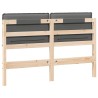 Tête de lit capitonnée Gris Naturel et Clair Pin massif 627220627220