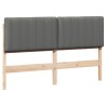 Tête de lit capitonnée Marron et gris clair 150 cm Pin massif 627226627226