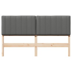 Tête de lit capitonnée Marron et gris clair 150 cm Pin massif 627226627226