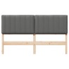 Tête de lit capitonnée Marron et gris clair 150 cm Pin massif 627226627226