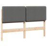 Tête de lit capitonnée Marron et gris clair 150 cm Pin massif 627228627228