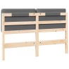 Tête de lit capitonnée Marron et gris clair 150 cm Pin massif 627228627228