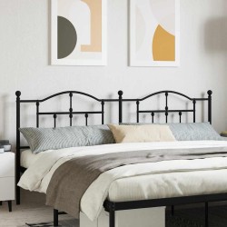 Tête de lit de remplacement métal noir 200 cm 627230627230