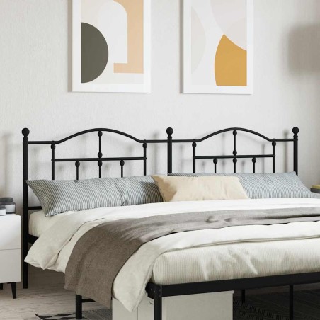 Tête de lit de remplacement métal noir 200 cm 627230627230