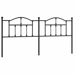 Tête de lit de remplacement métal noir 200 cm 627230627230